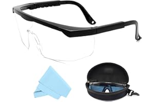 ONTHIS Safety Glasses, Anti Fog Safety Glasses for Work Safety Protective Glasses Anti Splash Anti Scratch Dust Proof for Eye Full Protection Suitable for Construction, Laboratory, Chemicals