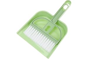 WLLHYF Juego de mini escoba y recogedor portátil, pequeño juego de escoba de limpieza y recogedor para el hogar, escoba, recogedor de mano y cepillo para mesa, escritorio, llavero, oficina, necesidad