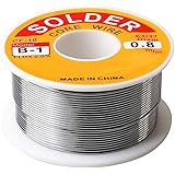 kuou 0.8mm Solder Wire, Lead Free Solder Wire Solder Rosin Core Tin Wire for Electrical Solderding and DIY 97.3Sn-2Rosin (0.8