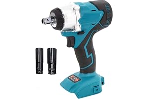 ANUPTTA Akku Schlagschrauber, Ersetzen für Makita 18V Akku BL1860 BL1830,1/2" Brushless Drehmoment 350Nm mit LED-Licht Elektrowerkzeug，2 Zubehör