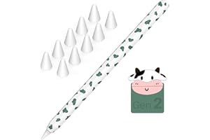 NIUTRENDZ Kuh-Hülle für Apple Pencil 2. Generation Schutzhülle Silikon Ipad Pencil Case Apple Pencil Zubehör Apple Pencil Deckel (Apple Pencil 2nd, Schwarz)