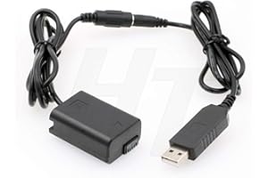 HangTon 5 V USB do NP-FW50 DC sprzęgacz akumulator do Sony A7 A7II A7S A7SII A7R A7RII A6300 A6500 A6000 A5100 NEX Series Camera (USB, prosty)