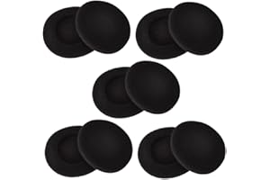 EBOOT 2 Inch Headphone Pads Ear Cushions Foam Ear Pads for Sony Philips Headphone, Black, 5 Pairs