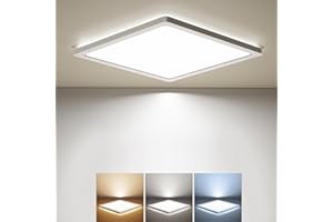 ‎BLNAN BLNAN LED Deckenleuchte, 18W Deckenlampe Flach Warm Neutral Kalt Weiß 3000K/4000K/5000K, Panel mit Hinterleuchtung, 1800lm für Flur, Schlafzimmer, Küche, Bad, Balkon, Keller - Ultradünn Modern 22cm