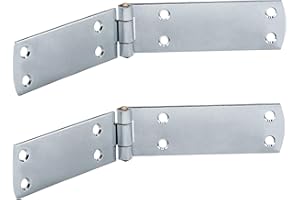 Gedotec französische Kistenbänder schwere Torbänder 2 Stück - Ladenbänder aus Stahl | 400 x 40 mm | Torband blau verzinkt | Scharnier Materialstärke 3,0 mm | Türscharnier Metall zum Schrauben