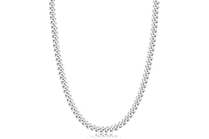 Evegfts Gold Chain | Silver Chain Men, 3.5/5/6/9/12MM Mens Chain Necklace Miami Cuban Chains for Men Women Jewelry Gift for Women Men Boy Girls Super Sturdy Shiny Mens Necklaces 18/20/22/24/26 Inch