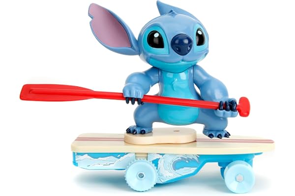 Jada - Stitch Surfer RC - Véhicule de 25cm radiocommandé - Tourne à 360 degrés - 253074009