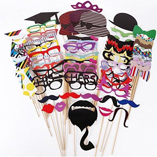 76 Photo Props & Photo Accessories Wedding On A Stick Masks Moustache Glasses Frame Hen Party