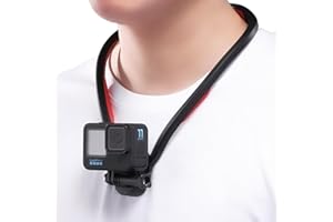 ULANZI Support de Cou Magnétique pour Gopro, Pictron Support de Caméra d'action avec Multi-Angle Réglable, Support de Cou avec Fermeture Rapide, pour Gopro Hero 11/10/9/8/7/6/5, Série Insta360