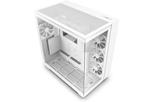 NZXT H9 Flow Caja Gaming ATX Mid-Tower de Doble cámara - Panel Superior Perforado de Alto Flujo de Aire - Paneles Frontales y
