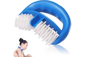 AUEJACKY 2 w 1 masażer antycellulitowy i rozciągliwy, ręczny wałek do nóg, masaż cellulitu, jędrna i smooths skin, zawsze ze sobą (niebieski)