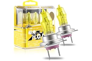 SIDAQI H7 100W Halógena Faros delanteros Oro Amarillo 2800K 12V Automóvil Faros antiniebla DRL, 2 Piezas