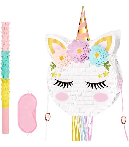 Nislai Eenhoorn Pinata - 44x33x10 Cm - Met PULL-TO-FILL Systeem - Leukste Feestversiering & Spel - Geschikt Voor Verjaardag, Bruiloft & Vrijgezellenfeest