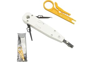 JIAMAOHUA Punch Down Tool, Professional Ethernet Krone Tools for RJ45 RJ11 Socket Cat5 Cat6 Telecom Phone Cable Impact Terminal Insertion Tools Network Wire Installation Wire Stripper Combo