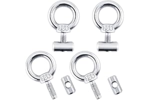 EIYVPRA Set of 4 Stoppers for Piping Rail 8-10 mm Piping Stopper with Carabiner Stainless Steel Piping Stopper, Piping Rail Accessories for Caravan, Motorhome, Campervan, Boat, Piping Rail Accessories (4