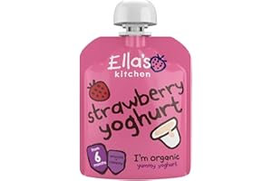 Ella's Kitchen Organic Greek Yoghurt and Strawberry, 90g strawberries