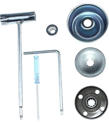 Kit Fixation Universel 7 Pièces Pour Débroussailleuse - Écrou Lame Métal Robuste & Accessoires Pour Tondeuse à Gazon Et Brosse Cutter