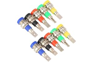GOTYOU 10 Prise Banane,Fiche Banane Connecteurs 4mm,Test de Prise de Panneau de Câblage,pour Haut-Parleur