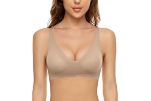 CheChury Mujer Sujetadores sin Costuras Push Up Básico Sujetadores Deportivos Transpirables Diario Ropa Interior Acolchado Fitness Yoga Sujetador Elástico de 1/2 Piezas