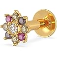 Malabar Gold & Diamonds Yellow Gold Nose Pin for Women 22 k | 22k BIS Hallmark (916) Nose Stud for Women and Girls with Piercing