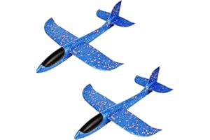 DOKRIN Avión de juguete infantil de espuma plástica de 2 piezas, de 24 cm, ideal como regalo y juego para niños y niñas. Planeador de espuma para grandes juegos al aire libre.