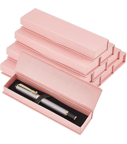 Scatola Regalo Per Penna Con Cuscino Interno – 17,5x6,3x2,7 Cm – Nero – Confezione Antiurto Per Penne Stilografiche, Orologi E Gioielli