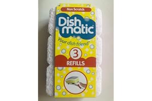CARASELLE 9 Non Scratch Dishmatic White Refill Sponges