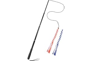 VILLCASE Flirt Pole Toy - Jouet de Remorqueur Interactif pour Chien - Extensible pour Chien avec 2 Cordes de Coton Jouet pour Chien Jouant en Plein Air pour Tirer Chasser Mâcher