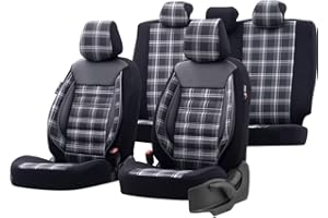 otoM Housse de sièges Universel en Textile 'Sports' Noir/Gris - 11-pièces - adapté aux Side-Airbags