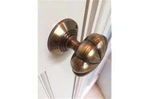 Chattels Stunning Pair of Large Mortice Flower Door Knobs in Antique Bronze Solid Brass Handles KLN-AB