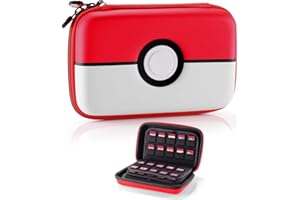 JoyHood Spiele Aufbewahrung für Switch, Game Card Aufbewahrungsbox Kompatibel mit Switch/Switch OLED/Switch Lite Spiele, SD Karten (Rot & Weiß, 120 Slots)