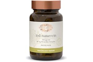 ‎BÄRBEL DREXEL BÄRBEL DREXEL® Natürliches Jod vegan, Jod Tabletten – reine Natur, ohne synthetische Stoffe (108 Stk) – hohe Bioverfügbarkeit, Stoffwechsel, Schilddrüse, Jodmangel, Braunalge