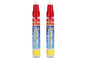 ‎ZERODIS Zerodis Baby Wasser Stift Set 2 teile Magie Stifte Magie Wasser Zeichnung Spielzeug Doodle Ersatz Wasser Pinsel Stift für Kinder Zauber Malerei Matte