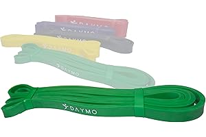 DAYMO Bande de fitness en 5 épaisseurs I Bande d'entraînement pour l'intérieur et l'extérieur