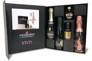 MicroBarBox Champagne & Prosecco Gift Set in a Premium Luxury Gift Box | Champagne Gift Set | featuring Lanson Black Label Brut NV, Bottega Poeti Rosé Prosecco, Da Luca Prosecco & fruit liqueurs