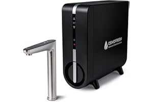 OsmoFresh Osmoseanlage FlowOne+ 1,8l/min | Heißwasser bis 95°C| extrem leise | 5in1 Umkehrosmose Filterung | 750 GPD| Touch Wasserhahn | Wasserfilter für Küche Büro | kalkfreies Trinkwasser