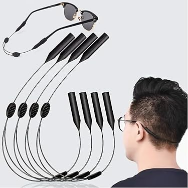 Lot De 4 Sangles De Lunettes De 34,5 Cm Réglables - Unisexe - Pour