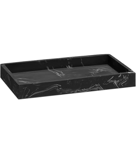 2 Pcs Vassoio Da Bagno 20X10X1.8Cm Vassoi Decorativi Rettangolari Vassoio Bagno Portaoggetti Vassoio Rettangolare Portaoggetti Bagno Da Appoggio Per - 7