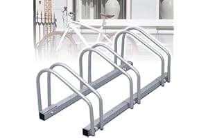 Ikodm Cavalletto per bicicletta, larghezza pneumatici, supporto multiuso, supporto per bicicletta, mountain bike, altezza ca. 26 x 41 x 32 cm, colore argento