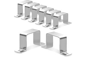 sturiz 8 Stück Quadratrohrschelle 304 Edelstahl Vierkantrohr Rohrschellen 35 × 35 mm Vierkantrohrschelle U Schelle Winkel Schellen Eckig für Haustüren Fenstern Wasserversorgung und Anderen Rohrleitung