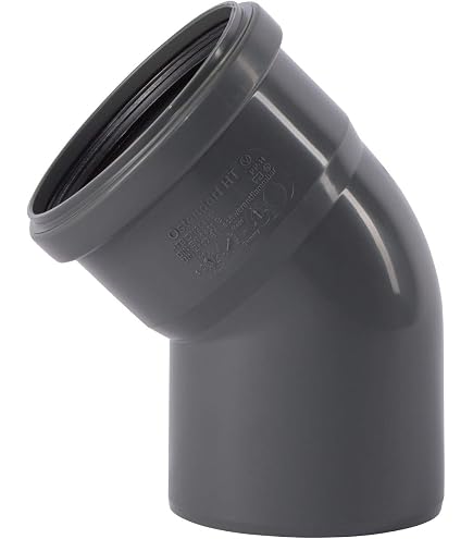MegaHaustechnik HT Rohr DN50 – 1m (50mm Außendurchmesser) PP Kanalrohr Grau Mit Steckmuffe & Gummidichtung