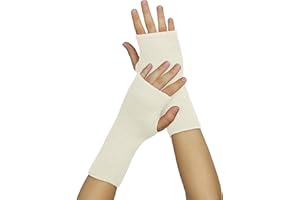 banora Armstulpen/Pulswärmer mit Daumenloch für Damen und Herren in der Naturqualität mit Schurwolle kbT und Seide