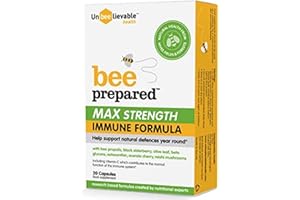 Unbeelievable Health Bee Prepared Max Strength Immune System Formula - Created by Nutritional Experts - Contains Bee Propolis, Elderberry and More – Immunity Support Supplement