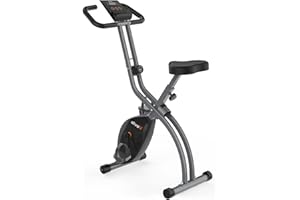 ATIVAFIT X-Bike Pieghevole Cyclette da Allenamento Bici da Fitness Pieghevole con Computer di Allenamento e Sensori delle Pulsazioni Cyclette da Casa Pieghevole 8 Livelli di Resistenza grigio