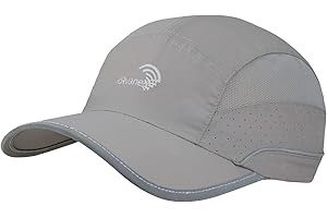 RRvane Running Cap UPF50+ Quick Dry Outdoor Sports Hat Reflective Lightweight Unstructured Baseball Cap for Men Women