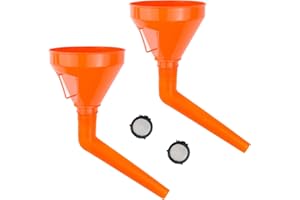 ERZEKRIM Einfülltrichter kfz Trichter Benzin 2 Stück Öltrichter Universal Trichter 1,2 Liter Kann Verunreinigungen filtern Tanktrichter mit Schlauch und Sieb für Ölwechsel, Auto, Werkstatt und Haushalt