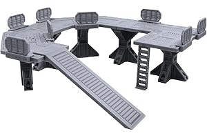 EnderToys Terrain Industriel de Niveau intermédiaire pour nécromunda, Kill Team, Compatible avec Les mécanismes sectoriels, Impression 3D et Peinte