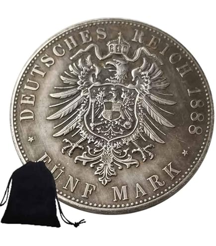 FKaiYin 1898 Deutsche Gedenkmünze – Geschnitzt & Versilbert, Sammlerstück + Geschenktasche