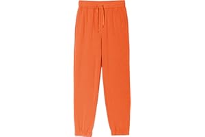 Haloumoning Pantalon de survêtement pour garçon - Coupe droite - Léger - Couleur unie - Pantalon de sport décontracté - Avec taille élastique et poches