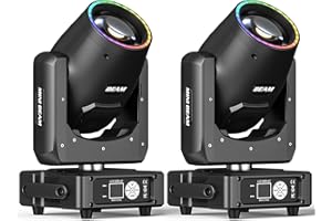 OSUSUENT 2PCS Cabeza Móvil LED Mini 7R 230W Beam RGBW Luz de Discoteca 14 Gobos 13 colores Focos Moving Head 48 Prisma Luz de Escenario para Disco Club DJ Bar Iluminación